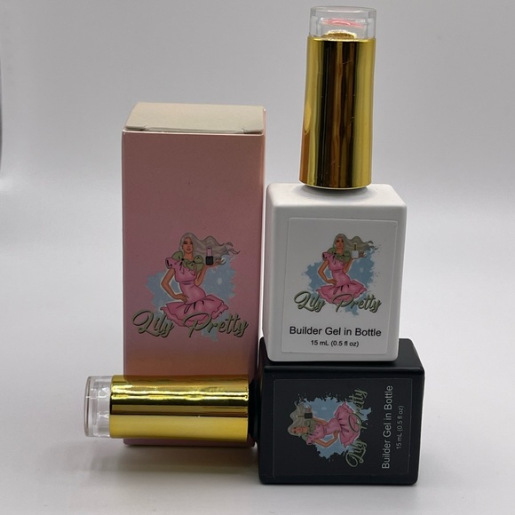 Lily Pretty Clear and Pink Color Builder Nail Gel Set, 2Pcs 15ml - Picture 6 of 10